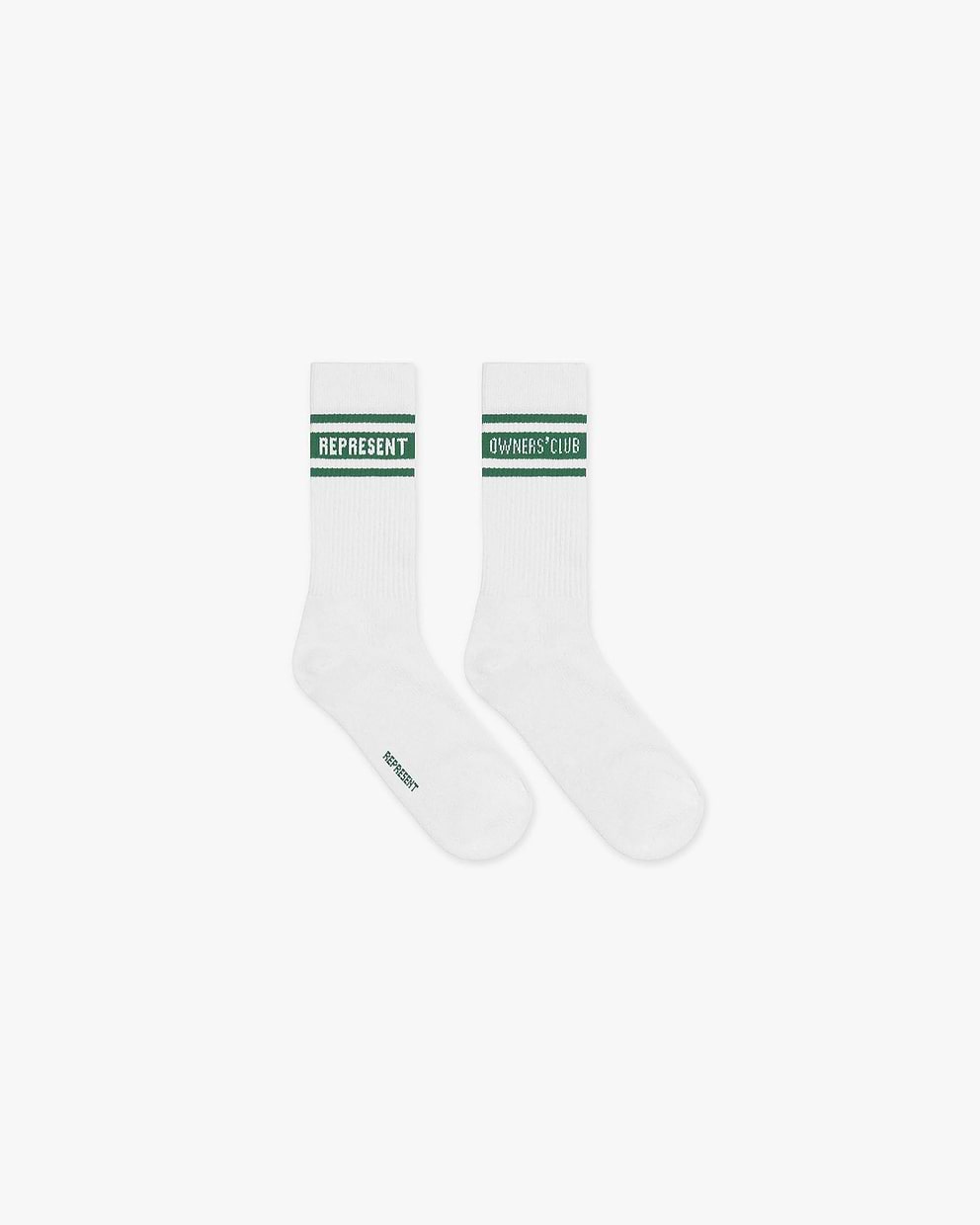 Represent Owners Club Socks - Flat White Racing Green